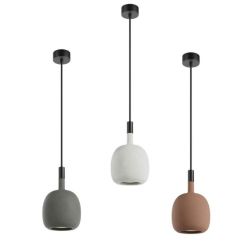 POTTER SOSPENSIONE SINGOLA IN CEMENTO D15,8 CM 3 COLORI IP65 DA ESTERNO LAMPADINA ATTACCO GU10