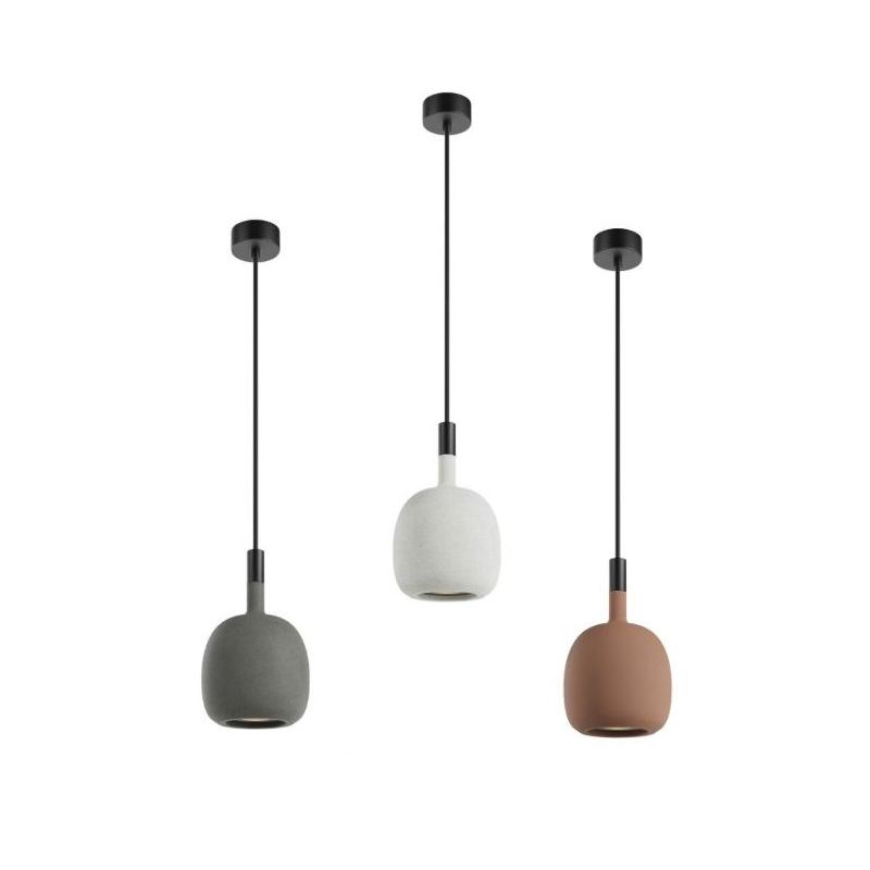 POTTER SOSPENSIONE SINGOLA IN CEMENTO D15,8 CM 3 COLORI IP65 DA ESTERNO LAMPADINA ATTACCO GU10