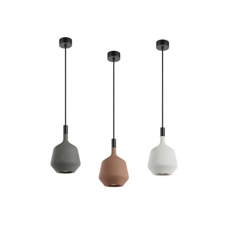 POTTER SOSPENSIONE SINGOLA IN CEMENTO D16,5 CM 3 COLORI IP65 DA ESTERNO LAMPADINA ATTACCO GU10