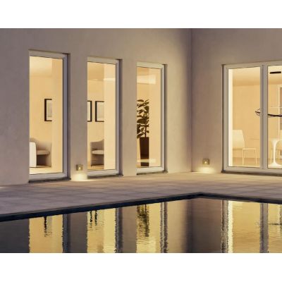 SASHI SEGNAPASSO DA ESTERNO IN CEMENTO 3 COLORI IP65 LED 6W LUCE 2700K-3000K DESIGN MODERNO