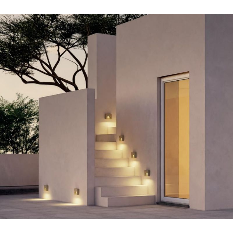 SASHI SEGNAPASSO DA ESTERNO IN CEMENTO 3 COLORI IP65 LED 6W LUCE 2700K-3000K DESIGN MODERNO