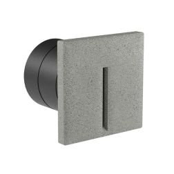 BAST SEGNAPASSO DA INCASSO QUADRATO LED 2,5W IN CEMENTO IP65 LUCE 2700K-3000K AVORIO E ANTRACITE