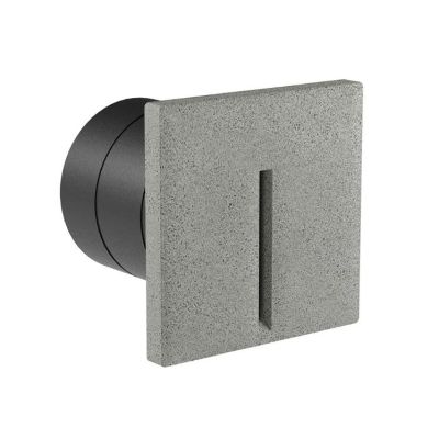 BAST SEGNAPASSO DA INCASSO QUADRATO LED 2,5W IN CEMENTO IP65 LUCE 2700K-3000K AVORIO E ANTRACITE