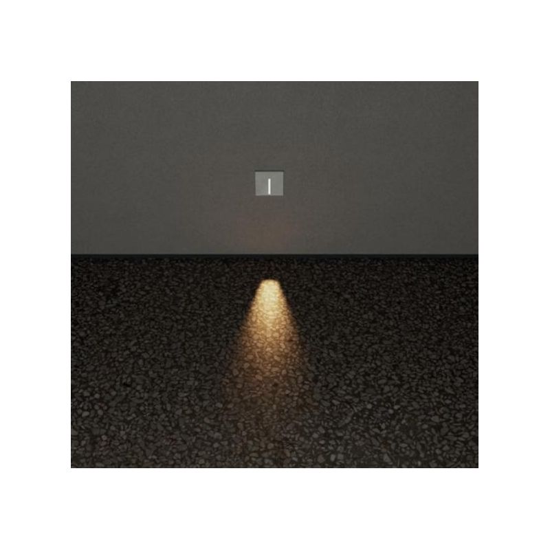 BAST SEGNAPASSO DA INCASSO QUADRATO LED 2,5W IN CEMENTO IP65 LUCE 2700K-3000K AVORIO E ANTRACITE