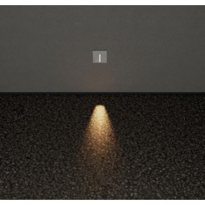 BAST SEGNAPASSO DA INCASSO QUADRATO LED 2,5W IN CEMENTO IP65 LUCE 2700K-3000K AVORIO E ANTRACITE