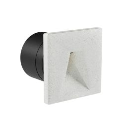 BAST SEGNAPASSO DA INCASSO QUADRATO IN CEMENTO LED 2,5W IP65 LUCE 2700K-3000K AVORIO E ANTRACITE