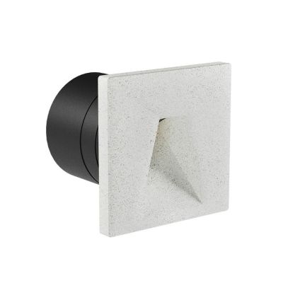 BAST SEGNAPASSO DA INCASSO QUADRATO IN CEMENTO LED 2,5W IP65 LUCE 2700K-3000K AVORIO E ANTRACITE