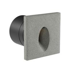 BAST SEGNAPASSO QUADRATO DA INCASSO IN CEMENTO LED 2,5W IP65 LUCE 2700K-3000K AVORIO E ANTRACITE