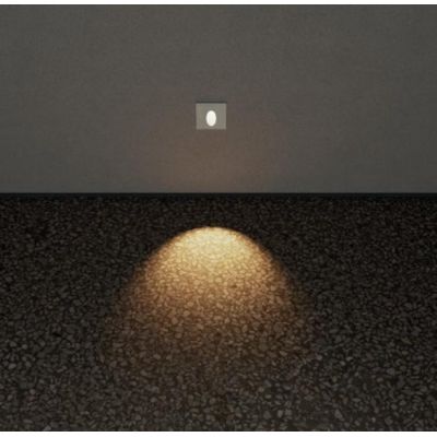 BAST SEGNAPASSO QUADRATO DA INCASSO IN CEMENTO LED 2,5W IP65 LUCE 2700K-3000K AVORIO E ANTRACITE