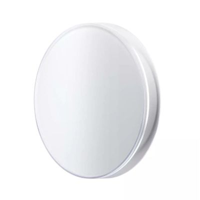 DISCUS APPLIQUE ROTONDA DA ESTERNO IP65 BIANCA O NERA LED 12W LUCE 3000K D24 CM DESIGN MODERNO