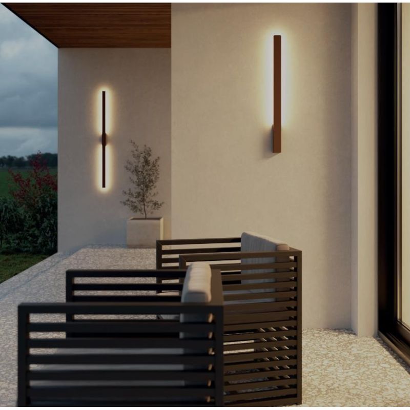 REFLEXA APPLIQUE LINEARE IP54 IN 2 MISURE CON LED INTEGRATO LUCE INDIRETTA 2700K-3000K 4 COLORI