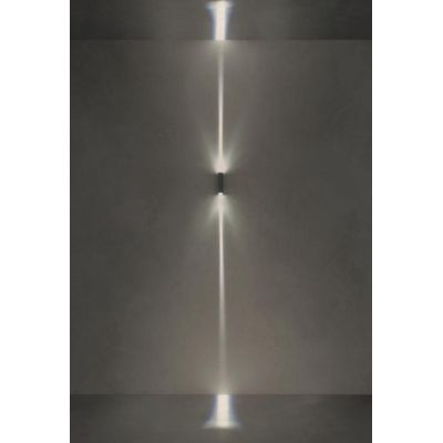 ACE APPLIQUE RETTANGOLARE DA ESTERNO BIEMISSIONE IP54 LED 5,84W LUCE 3000K-4000K ALLUMINIO 3 COLORI