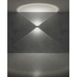 LOG APPLIQUE DA ESTERNO D10 CM BIEMISSIONE IP65 LED 12W LUCE 3000K ALLUMINIO BIANCO O ANTRACITE MODERNA 2