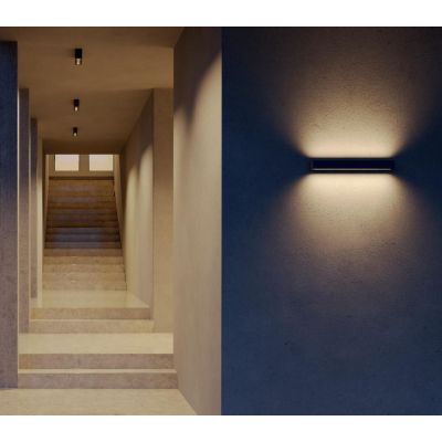 AROOS APPLIQUE DA ESTERNO L20 CM 3 COLORI IP65 LED 14,5W LUCE 2700K-3000K BIEMISSIONE LUCE