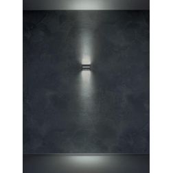 MITIC APPLIQUE DA ESTERNO GRIGIA IP54 LED 14,7W LUCE 3000K TRIPLA EMISSIONE, RETTANGOLARE MODERNA 2