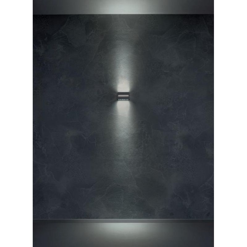 MITIC APPLIQUE DA ESTERNO GRIGIA IP54 LED 14,7W LUCE 3000K TRIPLA EMISSIONE, RETTANGOLARE MODERNA
