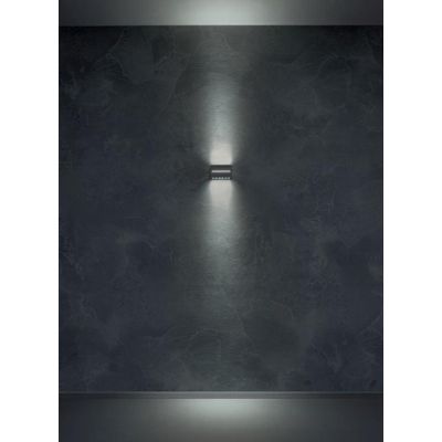 MITIC APPLIQUE DA ESTERNO GRIGIA IP54 LED 14,7W LUCE 3000K TRIPLA EMISSIONE, RETTANGOLARE MODERNA