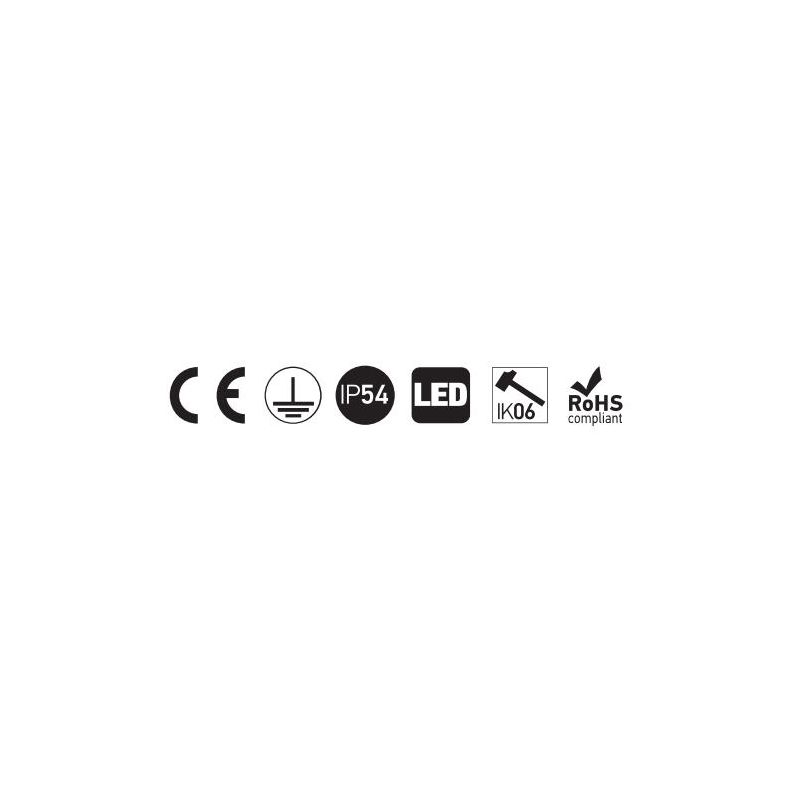 MITIC APPLIQUE DA ESTERNO GRIGIA IP54 LED 14,7W LUCE 3000K TRIPLA EMISSIONE, RETTANGOLARE MODERNA