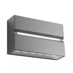 MITIC APPLIQUE DA ESTERNO GRIGIA IP54 LED 14,7W LUCE 3000K TRIPLA EMISSIONE, RETTANGOLARE MODERNA