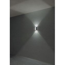 IVAR LAMPADA DA ESTERNO IP54 LED 7,6W LUCE 3000K TRIPLA EMISSIONE, DESIGN MODERNO RETTANGOLARE 2