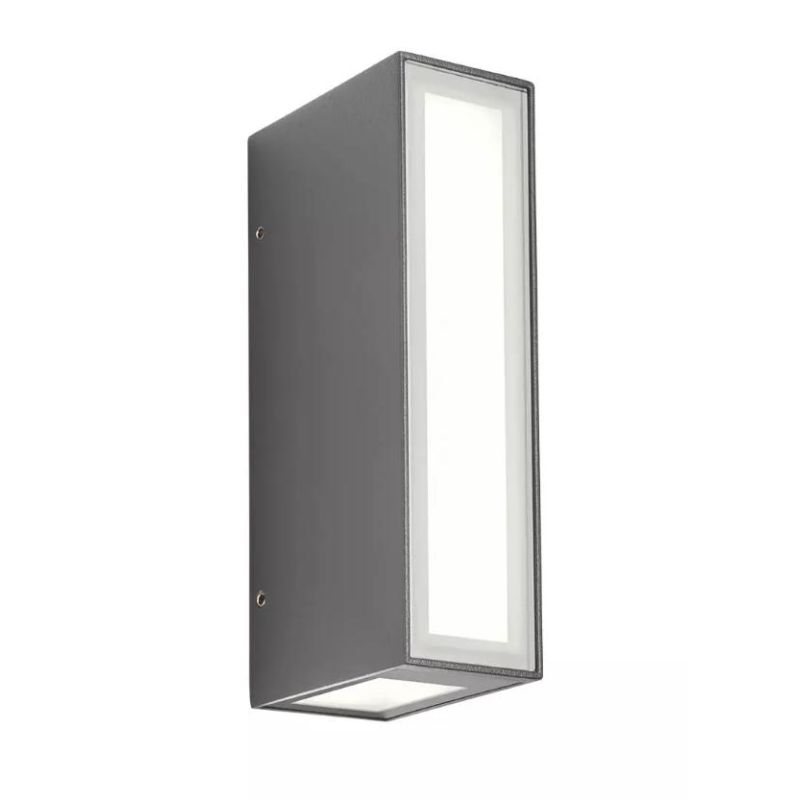 IVAR LAMPADA DA ESTERNO IP54 LED 7,6W LUCE 3000K TRIPLA EMISSIONE, DESIGN MODERNO RETTANGOLARE