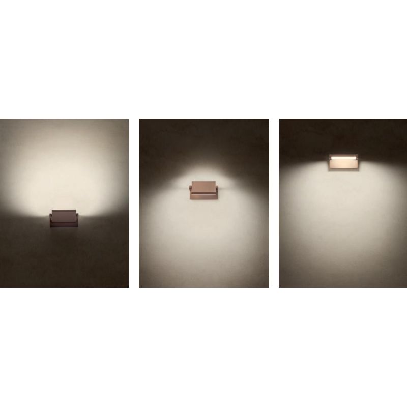 FLIP APPLIQUE ORIENTABILE DA ESTERNO A LED IP65 LUCE CCT 3000K-4000K-5000K  IN ALLUMINIO 3 COLORI