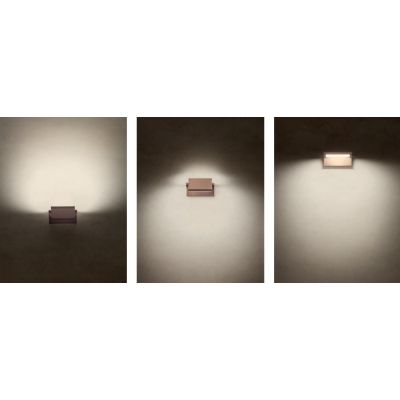 FLIP APPLIQUE ORIENTABILE DA ESTERNO A LED IP65 LUCE CCT 3000K-4000K-5000K  IN ALLUMINIO 3 COLORI