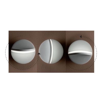 GIMBAL APPLIQUE ROTONDA ORIENTABILE IP65 LED 16W LUCE 3000K IN ALLUMINIO BIANCO O GRIGIO DA ESTERNI