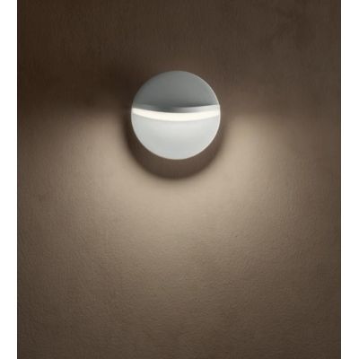 GIMBAL APPLIQUE ROTONDA ORIENTABILE IP65 LED 16W LUCE 3000K IN ALLUMINIO BIANCO O GRIGIO DA ESTERNI
