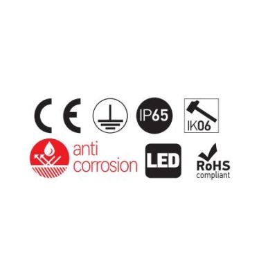 GIMBAL APPLIQUE ROTONDA ORIENTABILE IP65 LED 16W LUCE 3000K IN ALLUMINIO BIANCO O GRIGIO DA ESTERNI