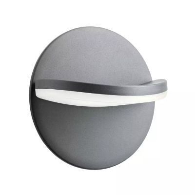 GIMBAL APPLIQUE ROTONDA ORIENTABILE IP65 LED 16W LUCE 3000K IN ALLUMINIO BIANCO O GRIGIO DA ESTERNI