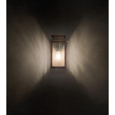 YARD MEZZA LANTERNA GRIGIA O CORTEN IP44 IN ALLUMINIO CON DIFFUSORE IN VETRO LAMPADINA ATTACCO E27