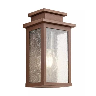 YARD MEZZA LANTERNA GRIGIA O CORTEN IP44 IN ALLUMINIO CON DIFFUSORE IN VETRO LAMPADINA ATTACCO E27