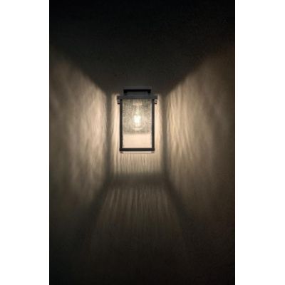 YARD LAMPADA DA PARETE GRIGIA O CORTEN IP44 IN ALLUMINIO CON DIFFUSORE IN VETRO LAMPADINA ATTACCO E27