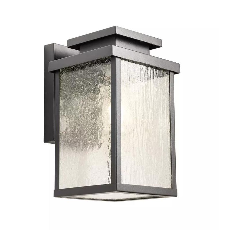 YARD LAMPADA DA PARETE GRIGIA O CORTEN IP44 IN ALLUMINIO CON DIFFUSORE IN VETRO LAMPADINA ATTACCO E27