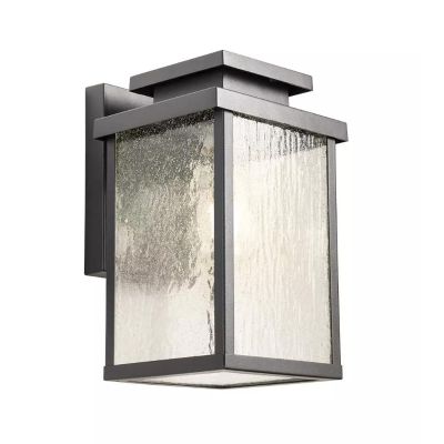 YARD LAMPADA DA PARETE GRIGIA O CORTEN IP44 IN ALLUMINIO CON DIFFUSORE IN VETRO LAMPADINA ATTACCO E27