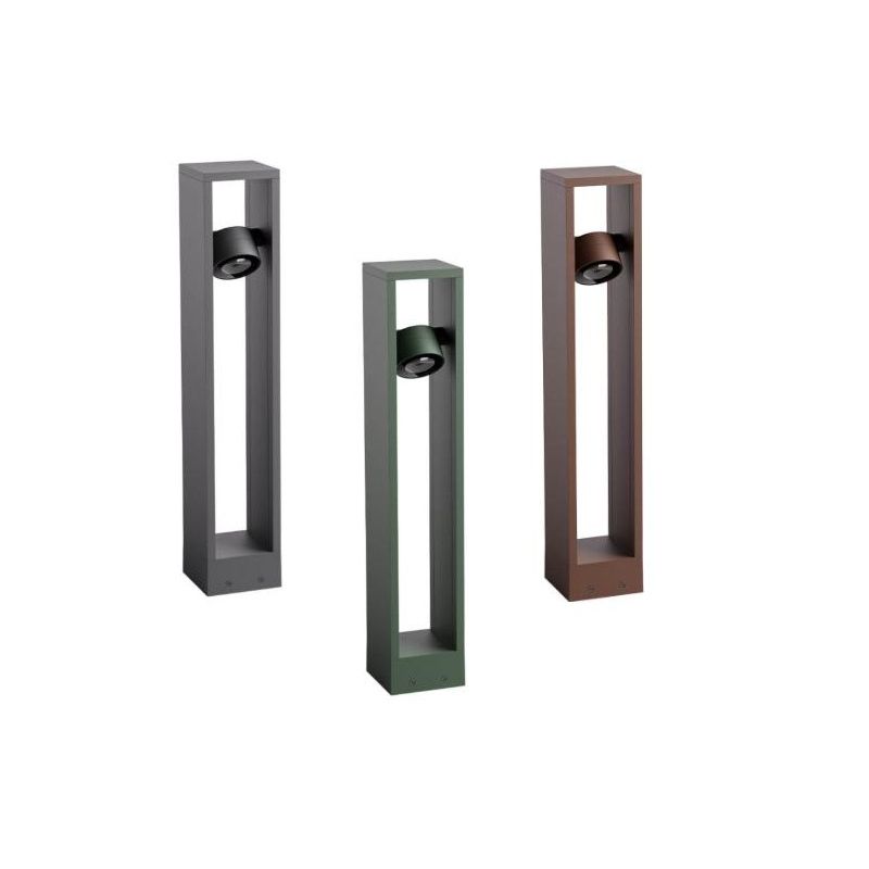 XROCK PALETTO DA GIARDINO H60 CM IP65 CON LUCE ORIENTABILE LED 9W LUCE 2700K-3000K ALLUMINIO 3 COLORI