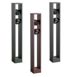 XROCK PALO DA GIARDINO H80 CM IP65 CON LUCI ORIENTABILI LED 18W LUCE 2700K-3000K ALLUMINIO 3 COLORI