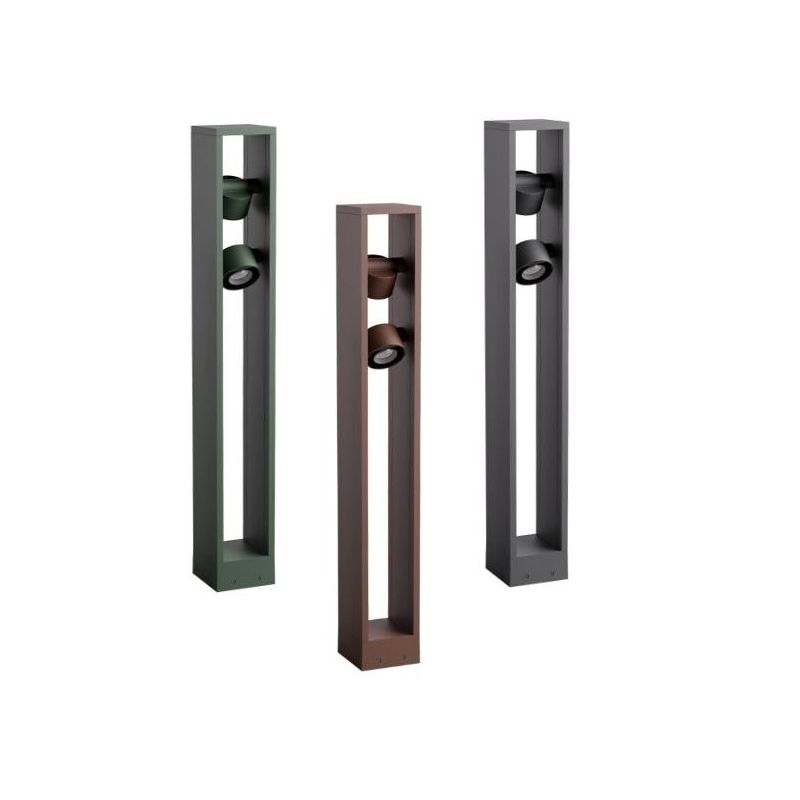 XROCK PALO DA GIARDINO H80 CM IP65 CON LUCI ORIENTABILI LED 18W LUCE 2700K-3000K ALLUMINIO 3 COLORI