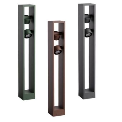 XROCK PALO DA GIARDINO H80 CM IP65 CON LUCI ORIENTABILI LED 18W LUCE 2700K-3000K ALLUMINIO 3 COLORI