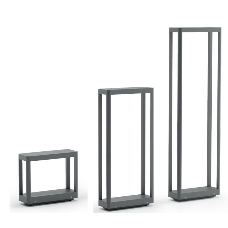 WAKE PALI DA GIARDINO IN 3 MISURE IP65 LED 8W LUCE 3000K ALLUMINIO COLORE ANTRACITE DESIGN MODERNO