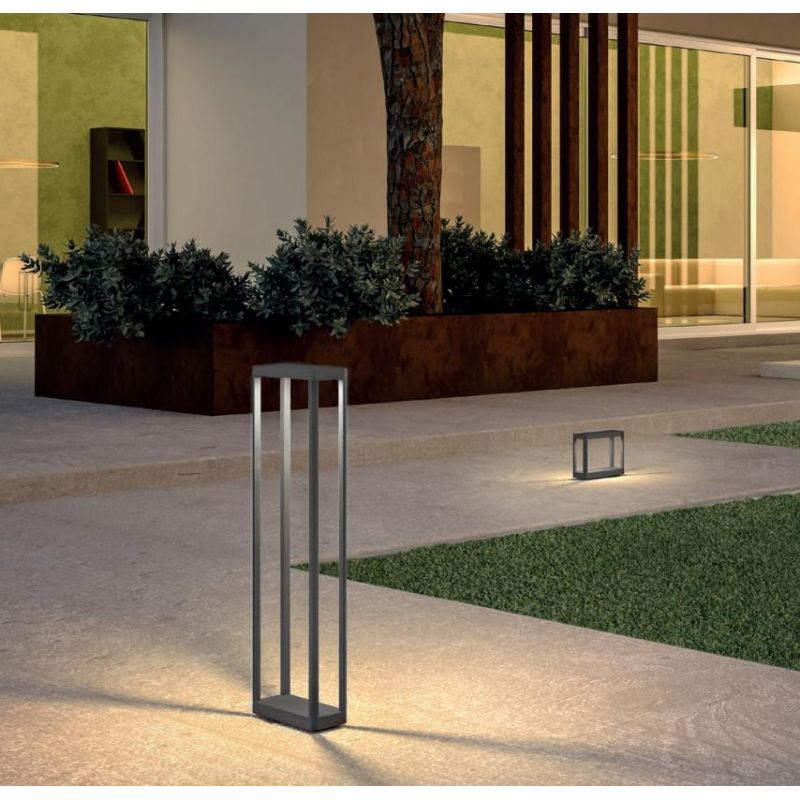WAKE PALI DA GIARDINO IN 3 MISURE IP65 LED 8W LUCE 3000K ALLUMINIO COLORE ANTRACITE DESIGN MODERNO