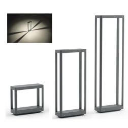 WAKE PALI DA GIARDINO IN 3 MISURE IP65 LED 8W LUCE 3000K ALLUMINIO COLORE ANTRACITE DESIGN MODERNO