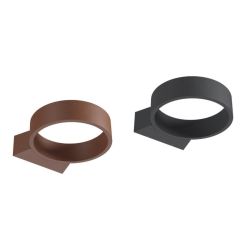 ONIRO APPLIQUE DA ESTERNO D20 CM IP65 LED 8W LUCE 2700K-3000K ALLUMINIO ANTRACITE O CORTEN MODERNA