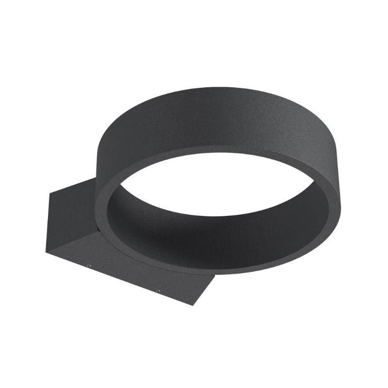 ONIRO APPLIQUE DA ESTERNO D20 CM IP65 LED 8W LUCE 2700K-3000K ALLUMINIO ANTRACITE O CORTEN MODERNA