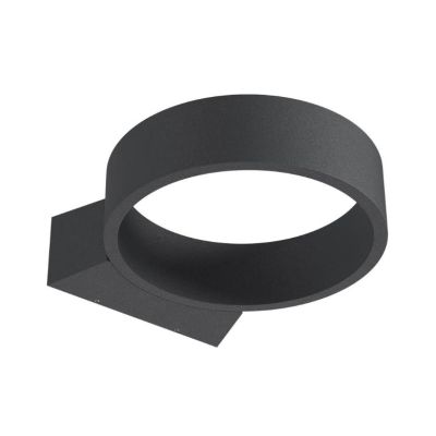 ONIRO APPLIQUE DA ESTERNO D20 CM IP65 LED 8W LUCE 2700K-3000K ALLUMINIO ANTRACITE O CORTEN MODERNA