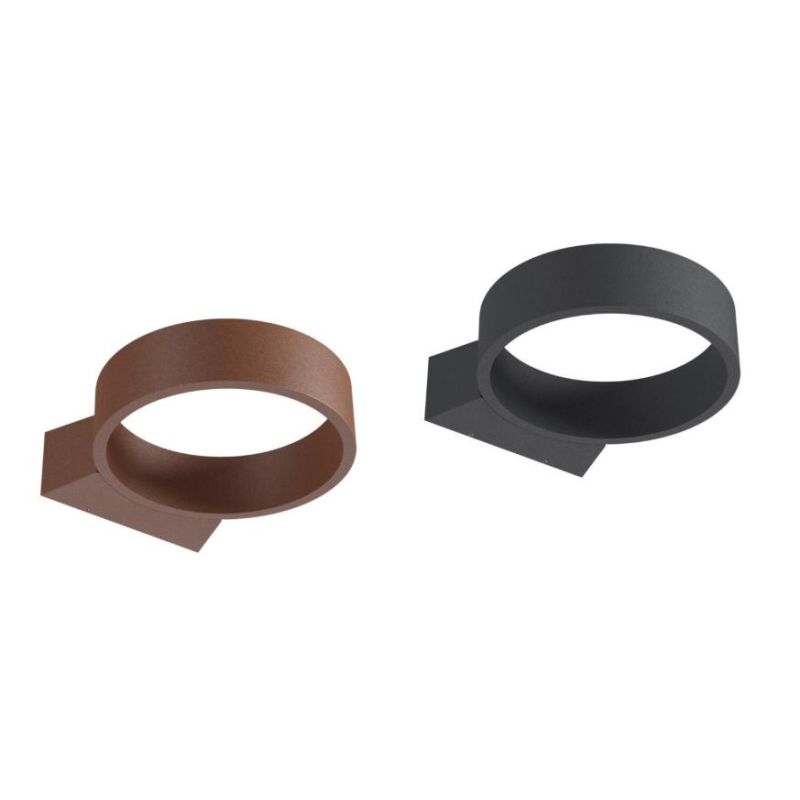 ONIRO APPLIQUE DA ESTERNO D20 CM IP65 LED 8W LUCE 2700K-3000K ALLUMINIO ANTRACITE O CORTEN MODERNA