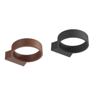 ONIRO APPLIQUE DA ESTERNO D20 CM IP65 LED 8W LUCE 2700K-3000K ALLUMINIO ANTRACITE O CORTEN MODERNA