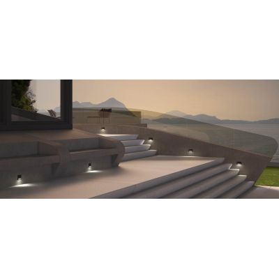 SLOT SEGNAPASSO DA ESTERNO IP65 LED 5W LUCE 2700K-3000K ALLUMINIO BIANCO O ANTRACITE MODERNO