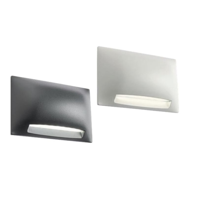 SLOT SEGNAPASSO DA ESTERNO IP65 LED 5W LUCE 2700K-3000K ALLUMINIO BIANCO O ANTRACITE MODERNO